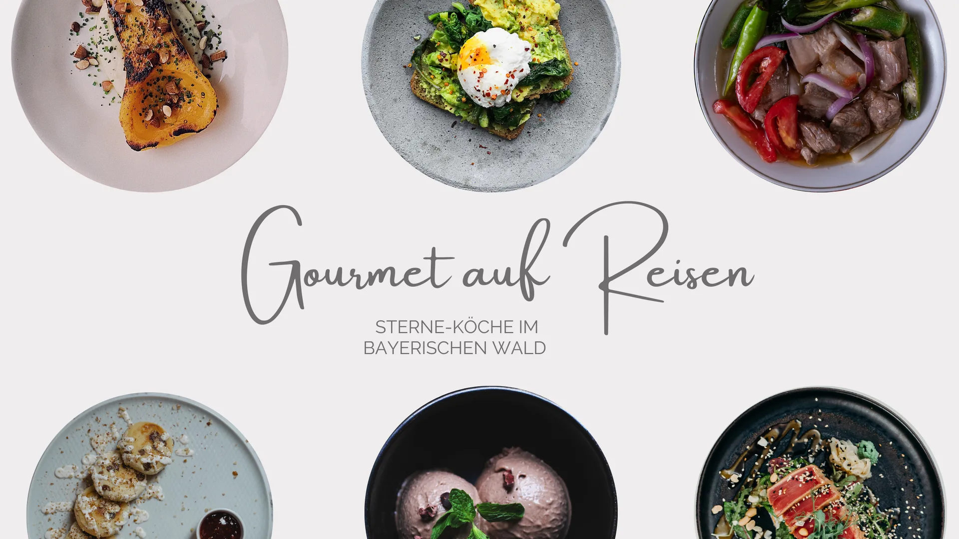 Gourmet auf Reisen – angerichtete Teller der Sterneküche im Bayerischen Wald
